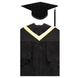 Bachelor of Arts graduation gown, College of education, University of personal design education, black stucco board hat, black braid and tassel, light yellow shawl diploma graduation gown garment factory DA197 Bachelor of Arts graduation gown, College of education, University of personal design education, black stucco board hat, black braid and tassel, light yellow shawl diploma graduation gown garment factory DA197